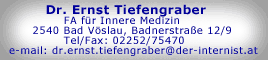 E-Mail an Dr. Ernst Tiefengraber